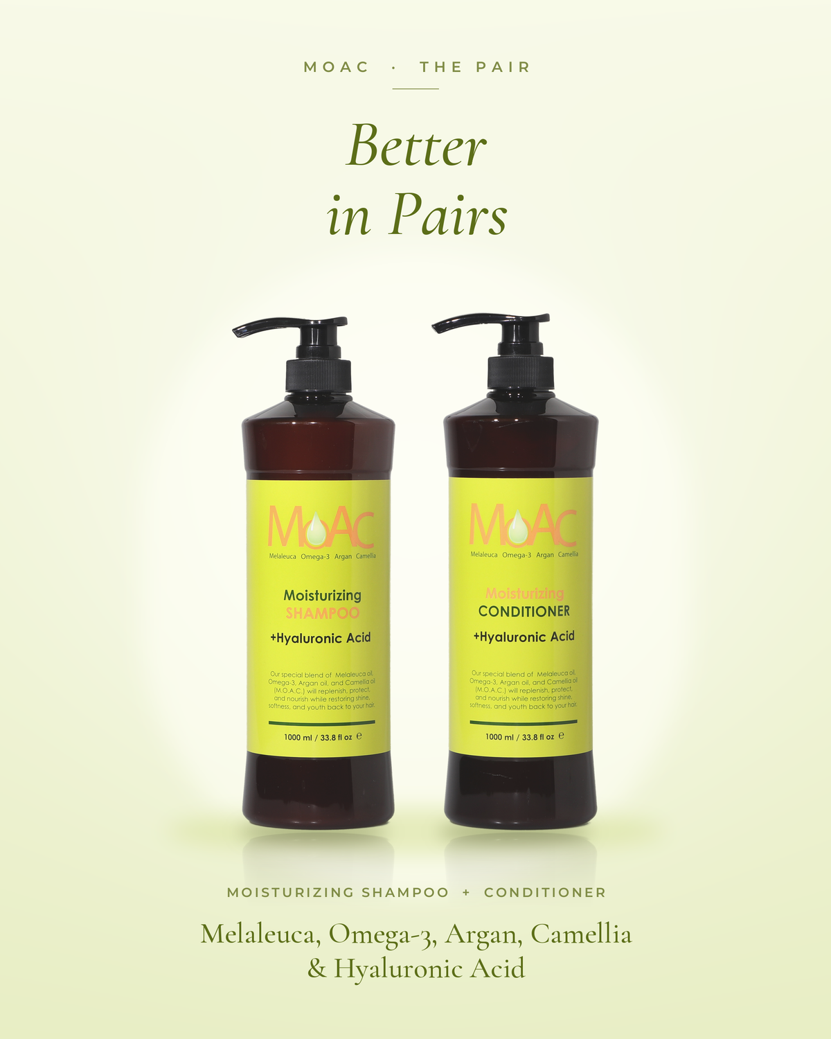MOAC Moisturizing Shampoo and Conditioner pair